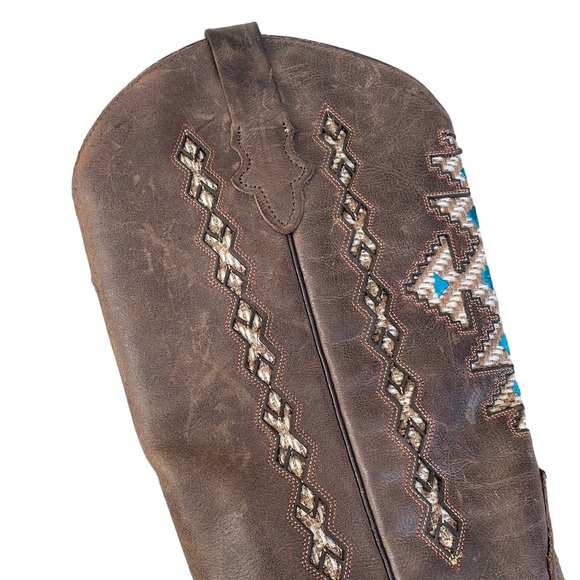 Roper Women's Navajo-Inspired Inlay Western Cowgirl Boots - Picture 10 of 17